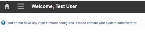 Maximo showing a successful welcome message after the mixed-case login